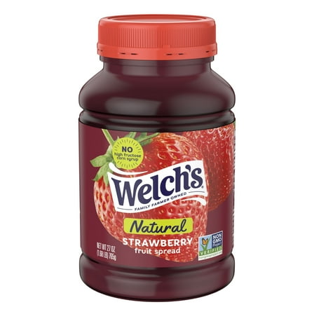 Welch's Natural Strawberry Spread, 27 oz Jar