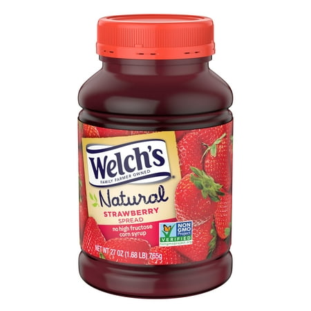 Welch's Natural Strawberry Spread, 27 oz Jar