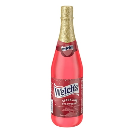 Welch's Non-Alcoholic Sparkling Strawberry Juice Cocktail, 25.4 fl oz Bottle