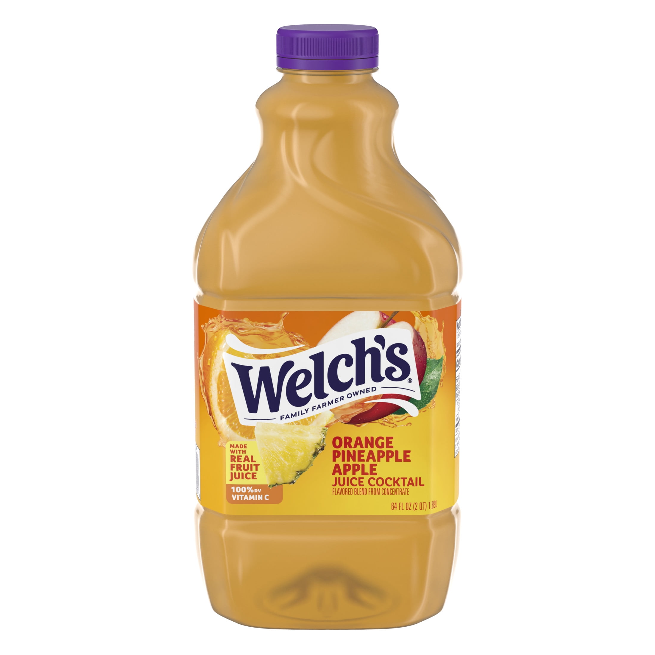 Welch's Orange Pineapple Apple Juice Cocktail, 64 fl oz Bottle