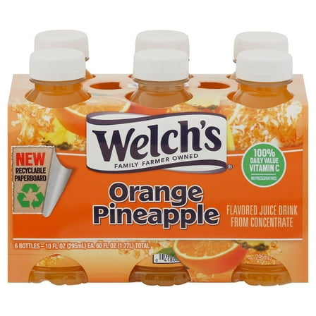 Welch's Orange Pineapple Juice Drink 10 oz Bottles - 6 pk (Pack of 1)