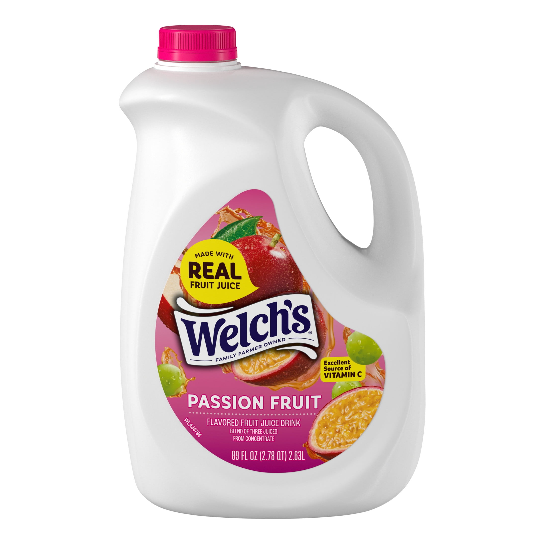Welch's Juicy Passion Fruit Juice Drink, 89 fl oz Carton - Walmart.com