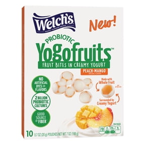 Welch's Probiotic Yogofruit Peach Mango Fruit Snacks, .7 oz, 10 Count
