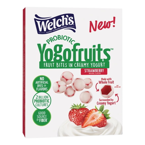Welch's Probiotic Yogofruit Strawberry Fruit Snacks, .7 oz, 10 Count
