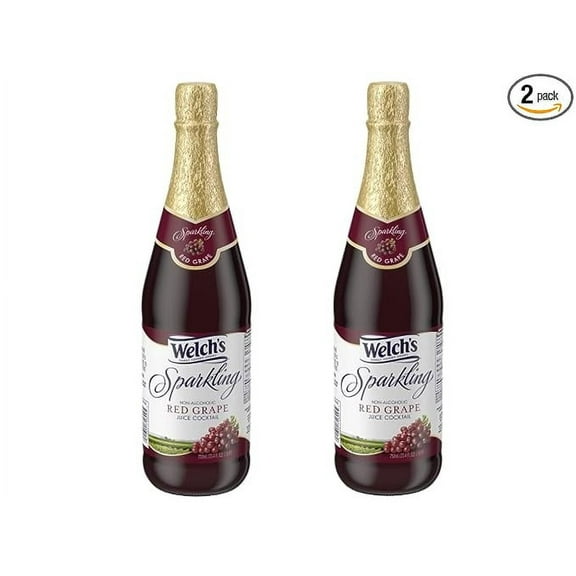 Welch's Sparkling Juice Cocktail in 750 mL Bottle Bundled by Louisiana Pantry (Red Grape, 2 Pack)