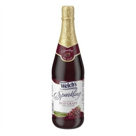 (12 pack) Welch's Non-Alcoholic Sparkling Juice Cocktail, Red Grape, 25.4 fl oz Bottle