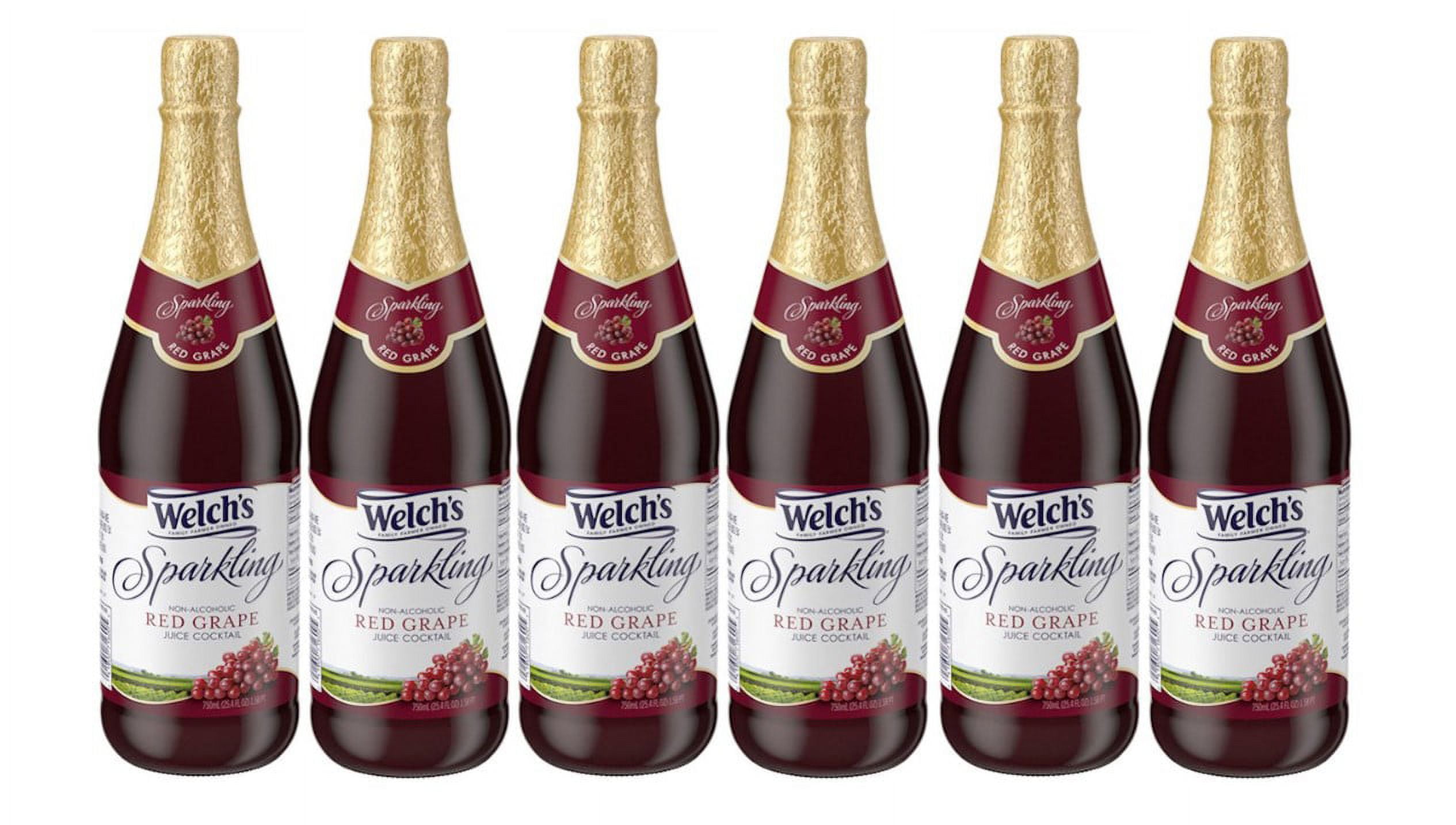 Welch's Sparkling Red Grape Juice Cocktail, NonAlcoholic, 25.4 Ounce