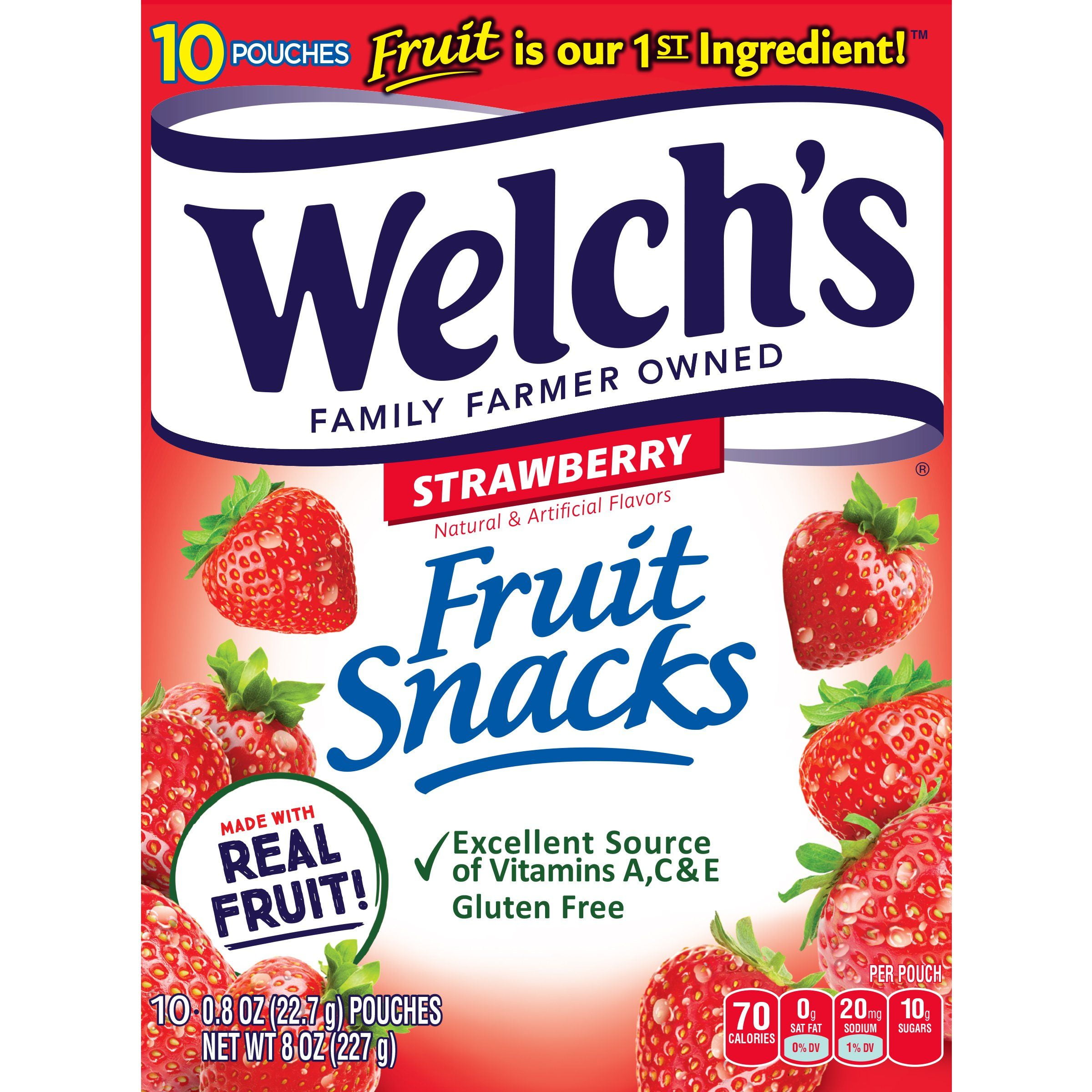 Welch's Strawberry Fruit Snacks - 10 ct Packaging may vary
