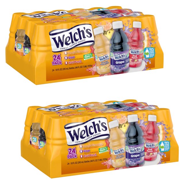 Welch's Variety Pack Orange Pineapple, Grape and Fruit Punch No