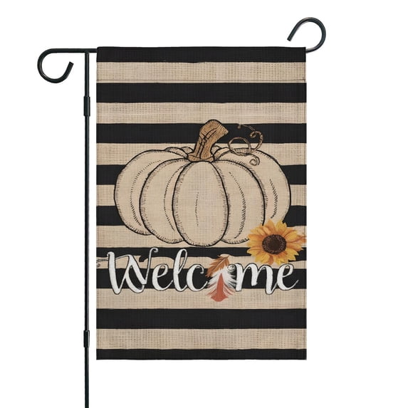 Welcome 12x18 Inch Double Sided Fall Themed Garden Flag | Fall Decorations for Home | Fall Porch Decor | Garden Flags for Outside | Fall Outdoor Decor | Yard Flags | House Flag