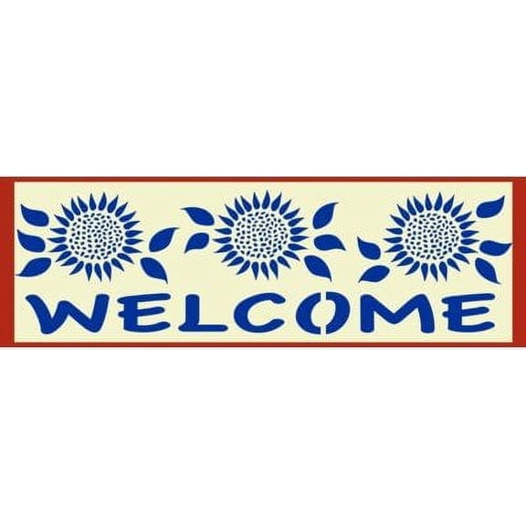 Welcome 2 Sign Stencil - Reusable Laser Cut Mylar Template for Painting Home Decor Crafts Signs Home Inspiration Holiday - The Artful Stencil