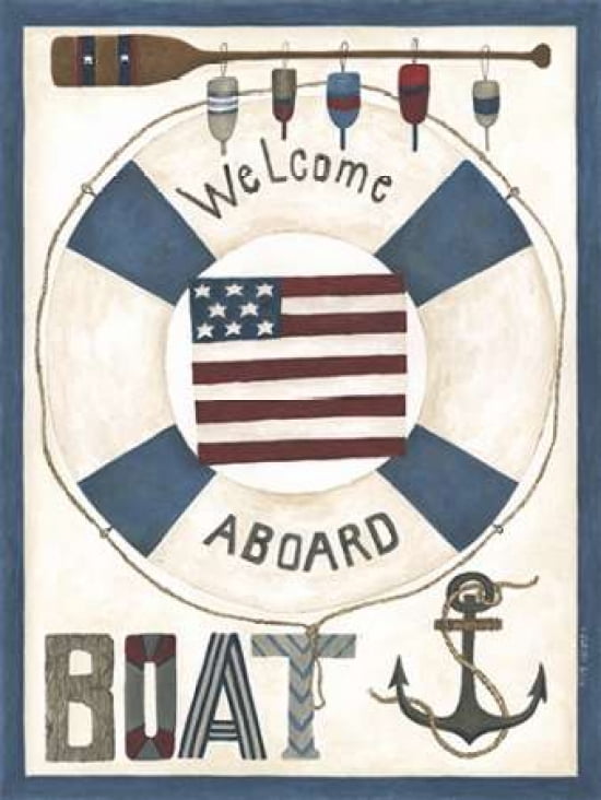 Welcome Aboard Canvas Art - Cindy Shamp (18 x 24)
