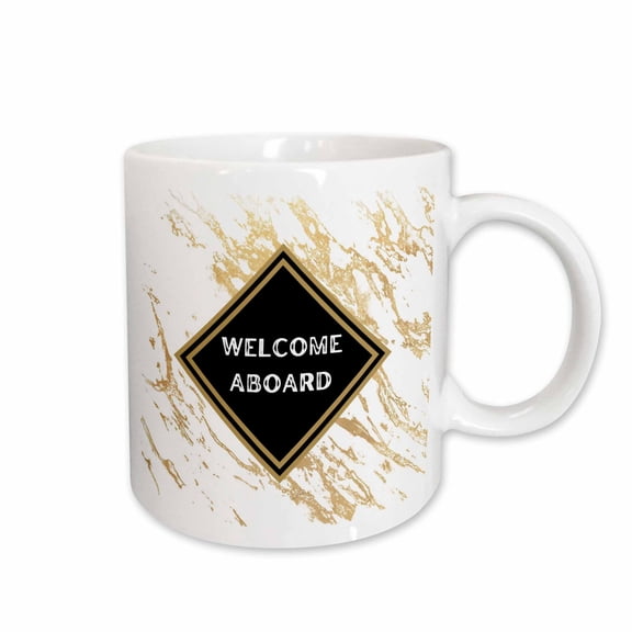 3drose, Welcome Aboard New Employee Professional Classy Stylish Elegant Matte, 11oz Mug