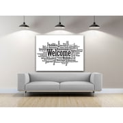 Welcome Abstract Canvas Art 20 x 16