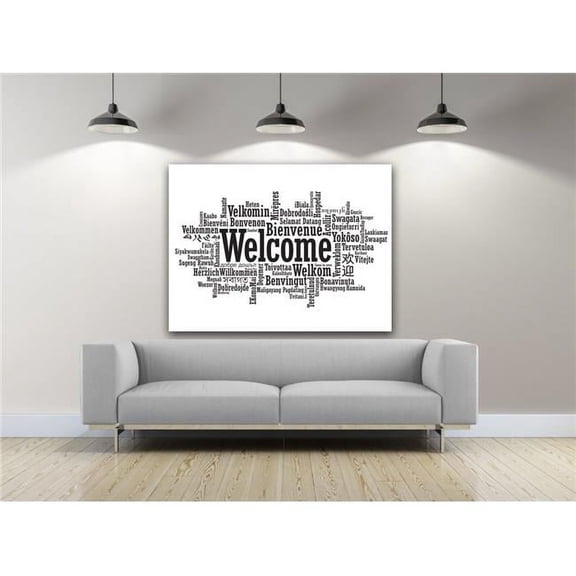 Welcome Abstract Canvas Art, 30 x 40 in.