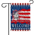 thumbnail image 1 of Welcome American Garden Flag Land of the Free Home of the Brave Patriotic Yard Banner July 4th Independence Day Gifts Double Sided Print, 1 of 5