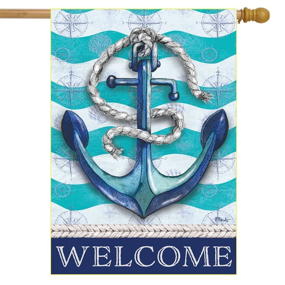 Briarwood Lane Welcome Anchor House Flag