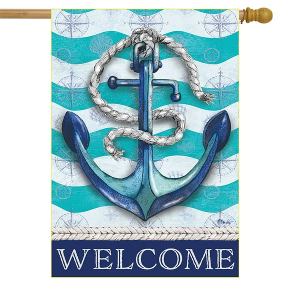 Briarwood Lane Welcome Anchor House Flag