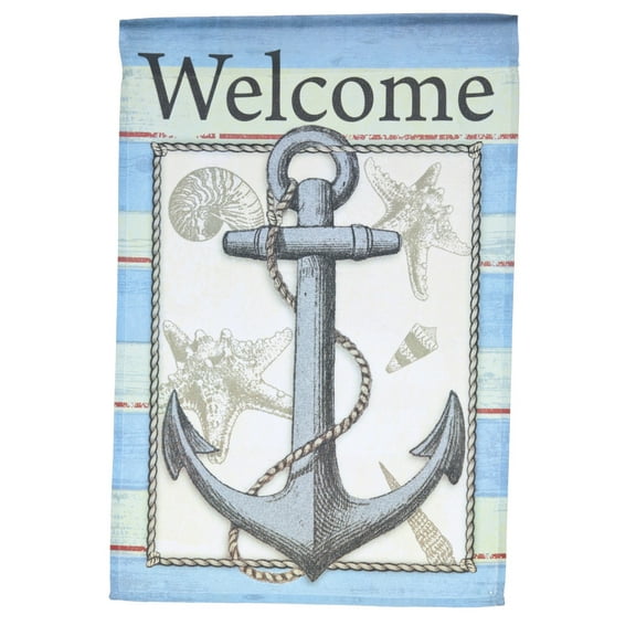 Welcome Anchor Garden Flag by Ganz