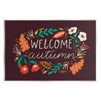 Welcome Autumn Fall Botanicals Holiday Graphic Art Unframed Art Print Wall Art