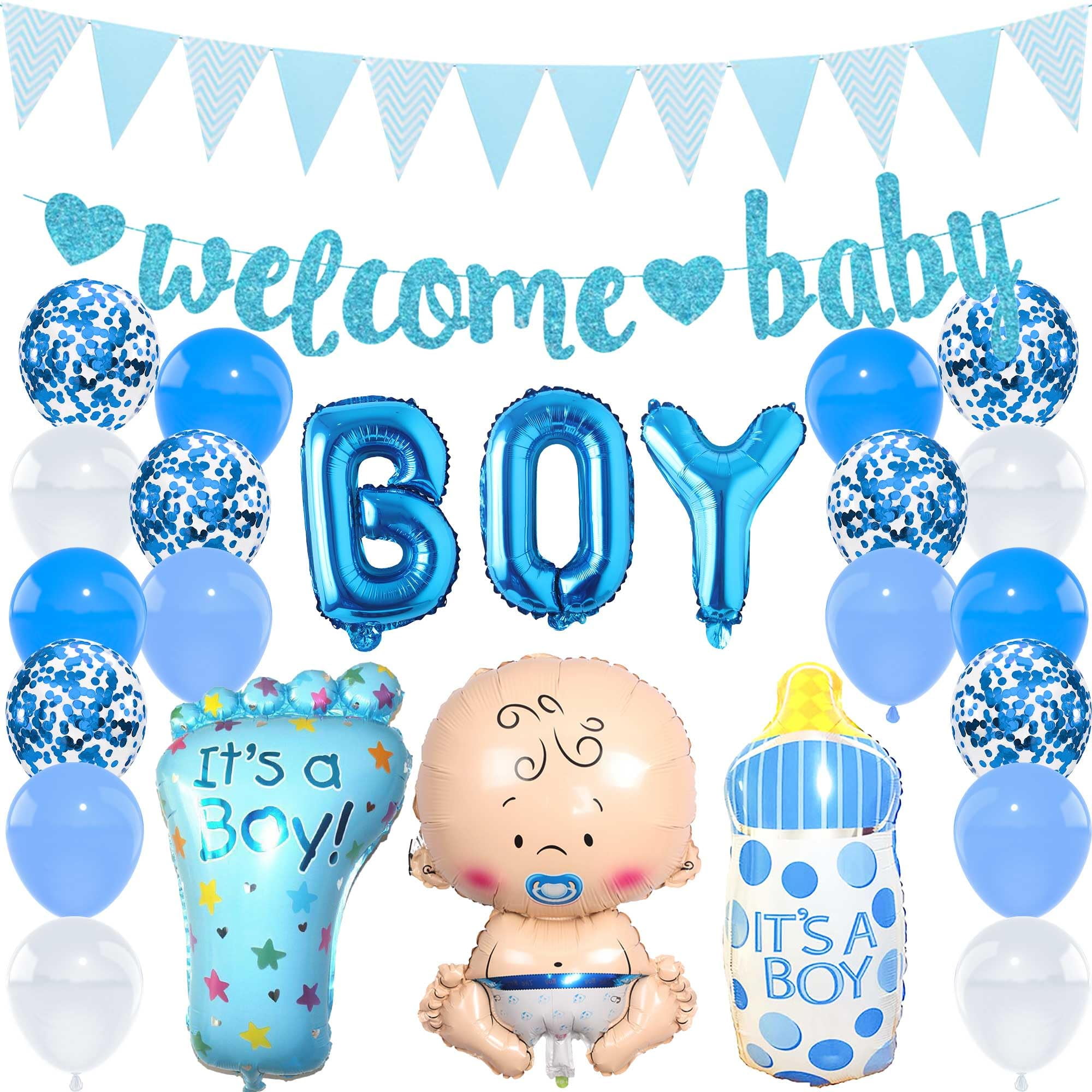 Welcome Baby Boy Party Decorations Include Welcome Baby Banner, Boy ...