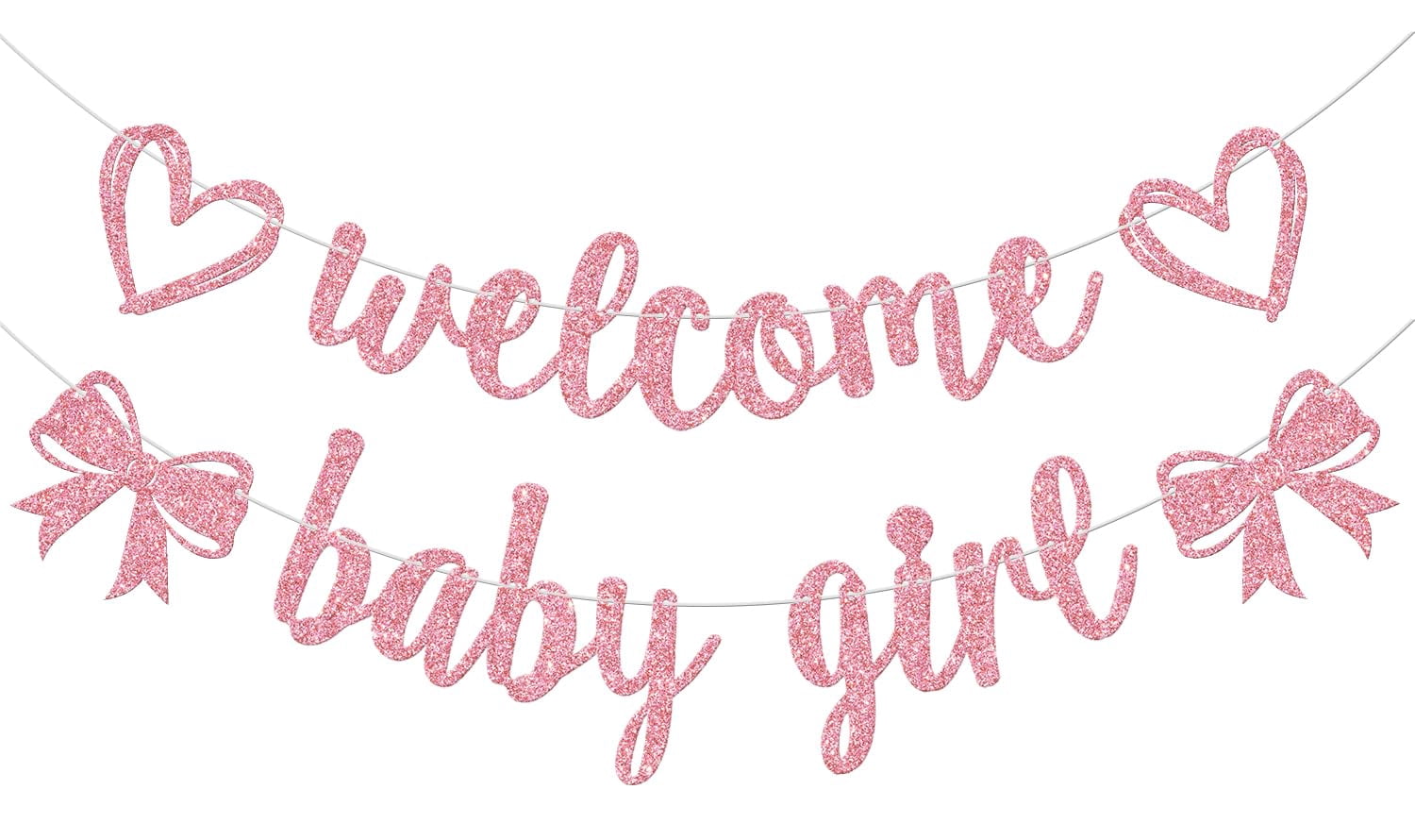 Decorazioni per baby shower Welcoe It's a Girl Banner Sfondo Porta