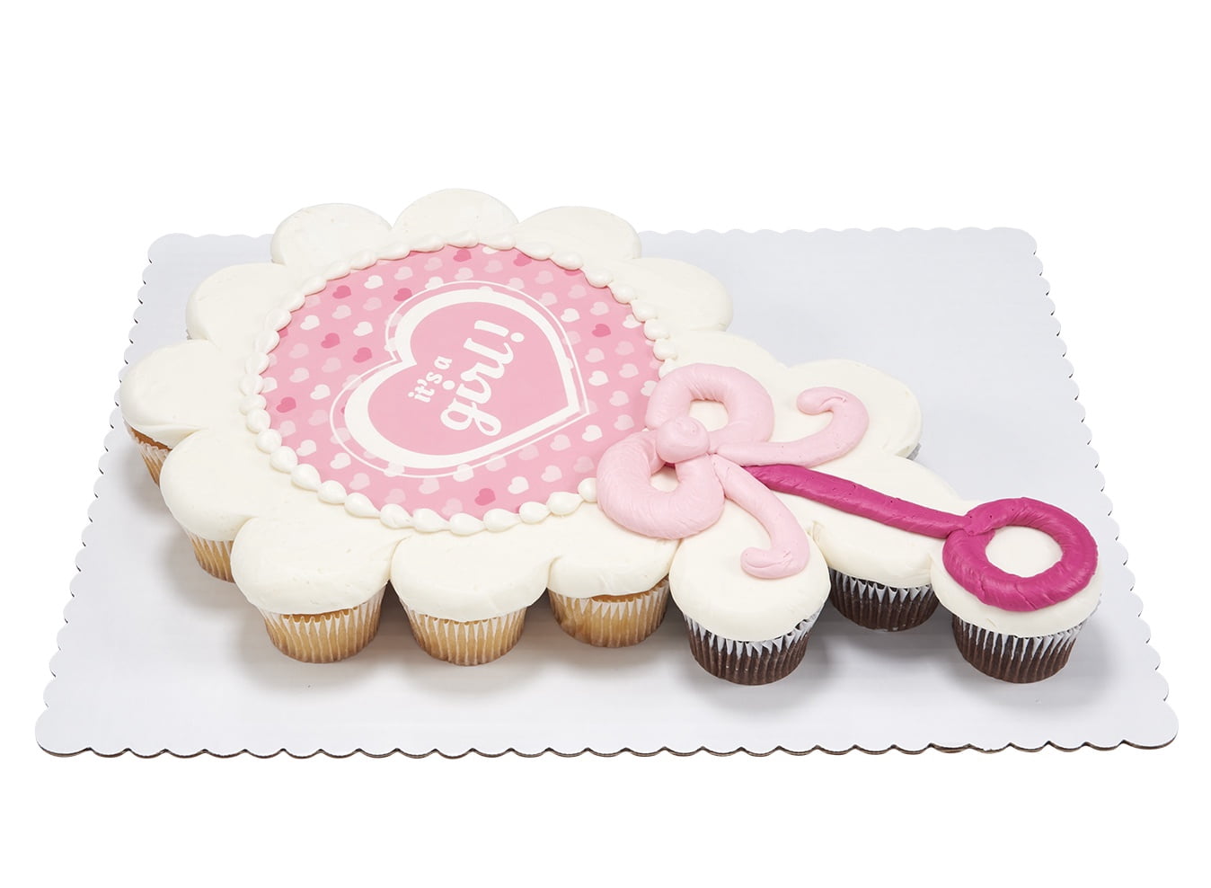 Welcome Baby Girl Cupcake Cake