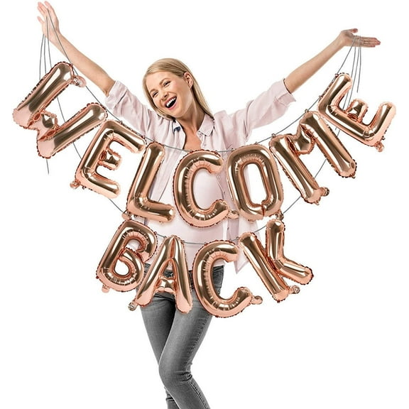 Welcome Back Balloons Rose Gold Welcome Back Banner Back to School Party Balloons, Wedding, Party, Home Decor Decorations