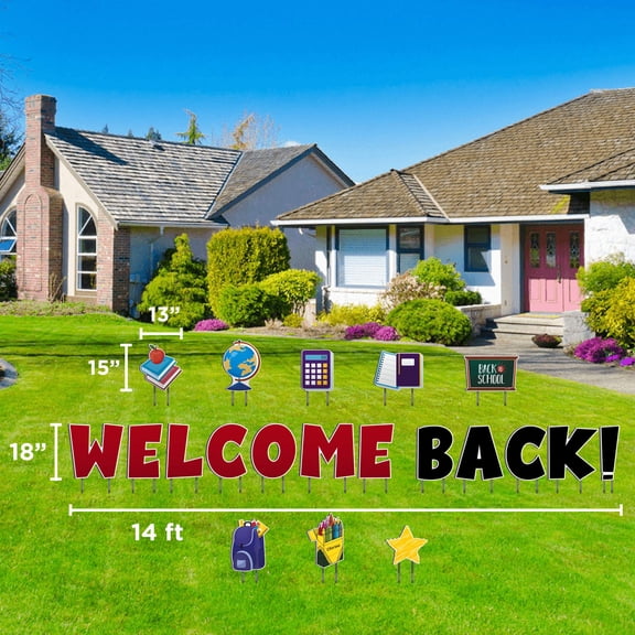 Welcome Back Lawn Sign Set for Schools