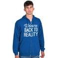 thumbnail image 1 of Welcome Back Reality Attitude Gym Zip Up Hoodie Men's Women's Brisco Brands L, 1 of 6