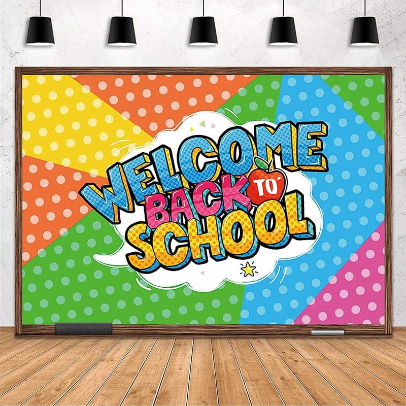 Welcome Back to School Backdrop Decorations First Day of School ...