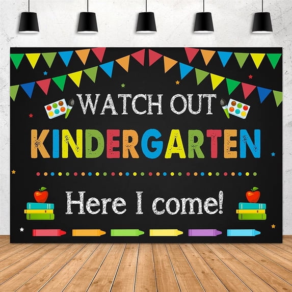 Welcome Back to School Backdrop Watch Out Here I Come First Day of School Background Welcome Back Preschool Kindergarten Classroom Party Decorations Banner Photo Booth Props
