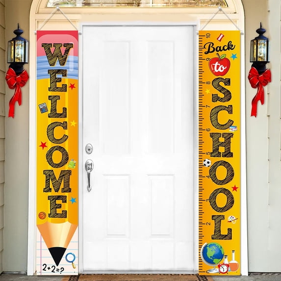 Welcome Back to School Porch Sign Banner Decorations Ready To Learn ...