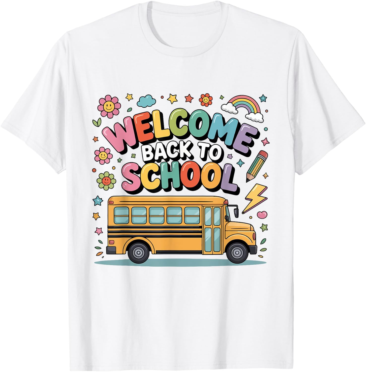 Jacket Back Design Size Welcome Back To School Bus 1st Day Of Teacher Graphic Design For ...