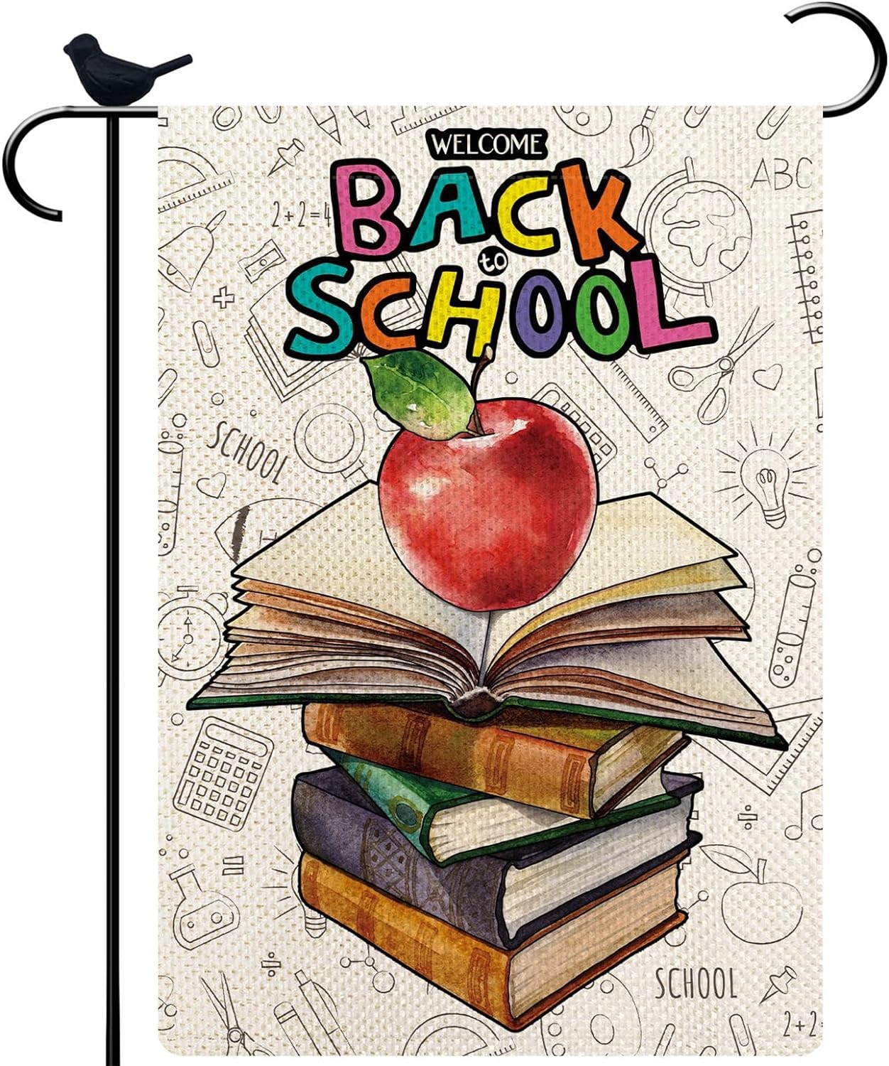 Back To School Garden Flag Vertical Double Sided 28x40 inch