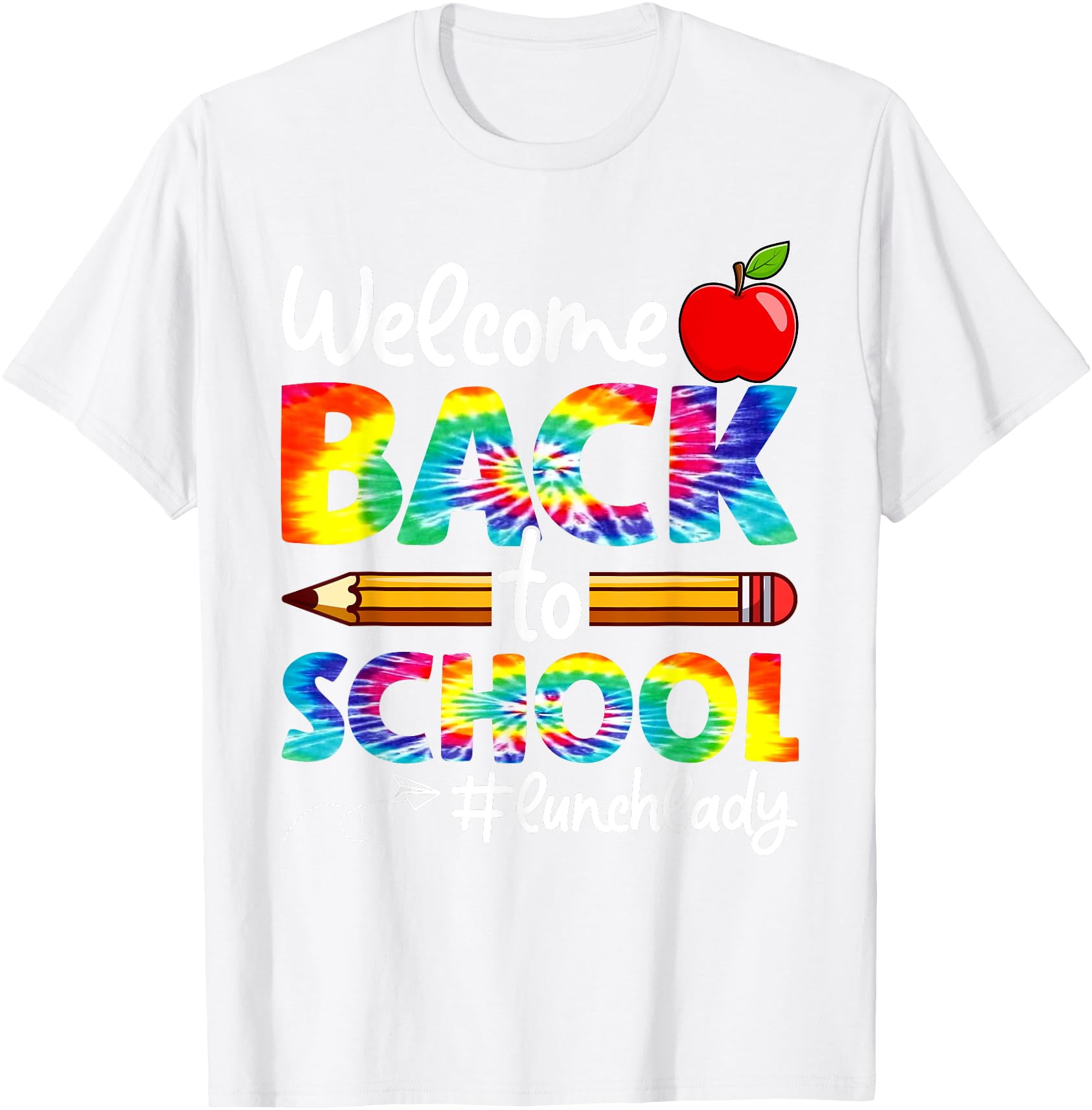 Welcome Back To School Lunch Lady Cafeteria Tie Dye Leopard T-Shirt ...