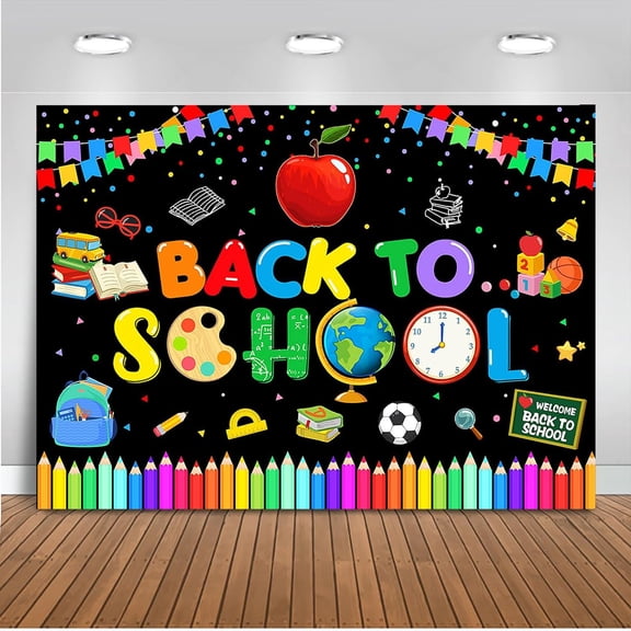 Welcome Back to School Backdrop First Day of School Background Welcome Back Classroom Party Decorations Banner Photo Booth Props