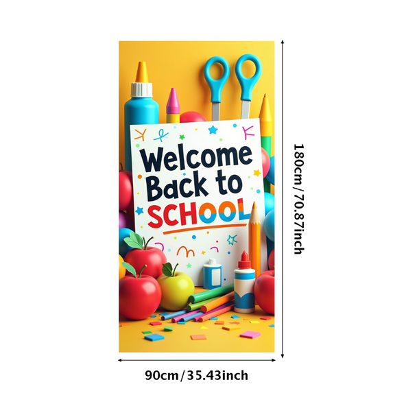 Welcome Back to School Banner and Decorations Colorful Classroom Background Educational Supplies Party Props Teachers Gift Students Classroom Decor
