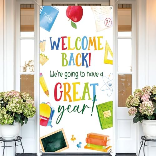 Welcome Back to School Door Cover First Day of School We're Going to ...