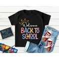 thumbnail image 1 of Welcome Back to School Kids T-Shirt – Pastel Letter Graphic Tee – 100% Cotton, 1 of 3