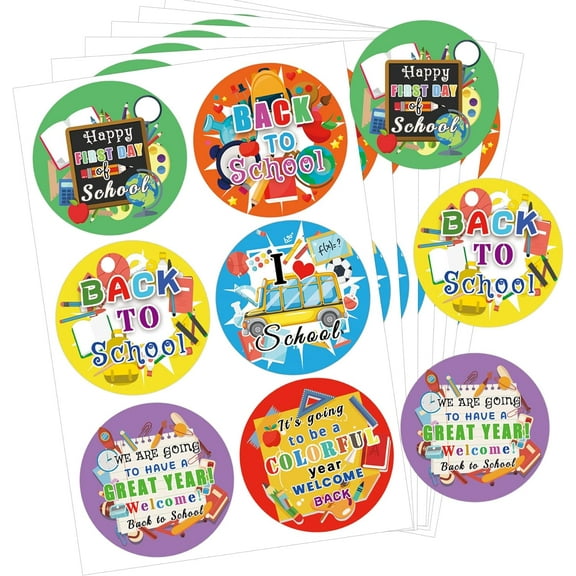 Welcome Back-to-School Labels First Day of School Present Tags Stickers 120pcs I Love School Labels 2inch