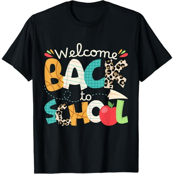 Welcome Back to School Leopard Teachers Students Kids T-Shirt