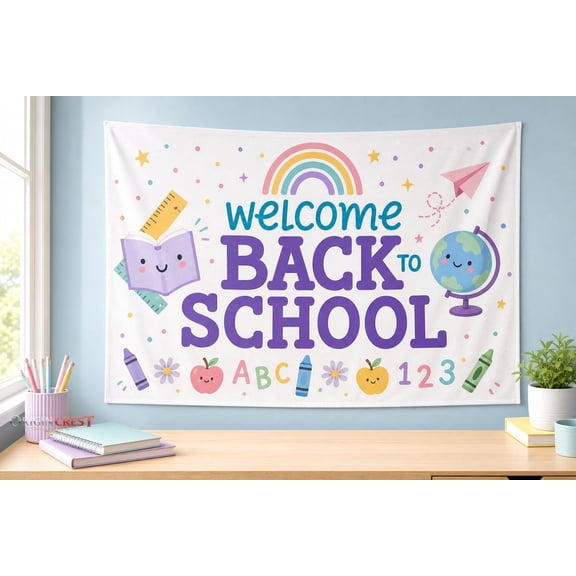 Welcome Back to School Tapestry Classroom Decor Teacher Gift Banner