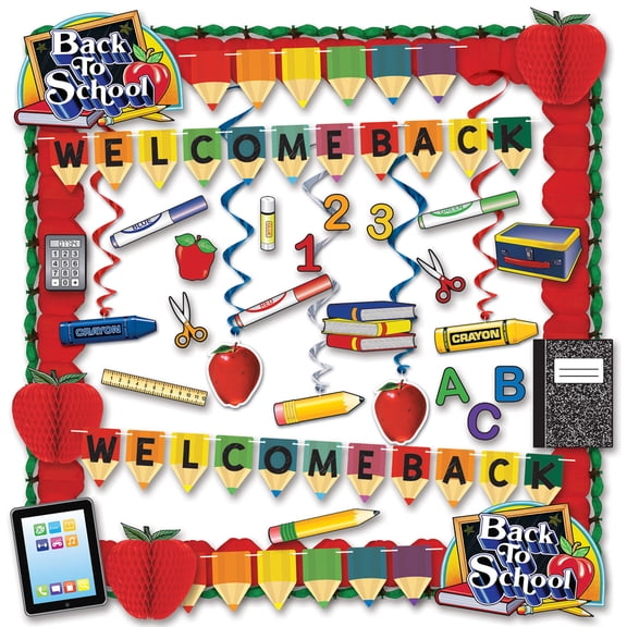 Beistle Welcome Back School Decoration Kit - 13" - Multicolor