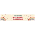 thumbnail image 1 of Welcome Banner for Classroom Rainbow Theme Welcome to Miss Anna's Classroom Backdrop Decor Photography Props Party Supplies School Events Reusable Decoration, 1 of 6