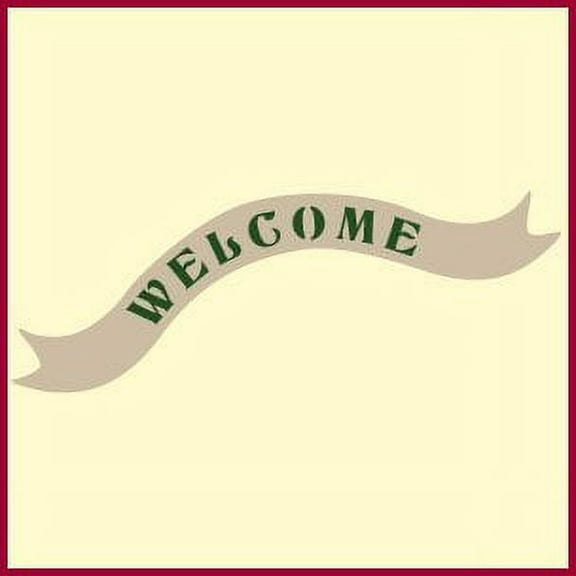 Welcome Banner Sign Stencil - Reusable Laser Cut Mylar Template for Painting Home Decor Crafts Signs Home Inspiration Holiday - The Artful Stencil