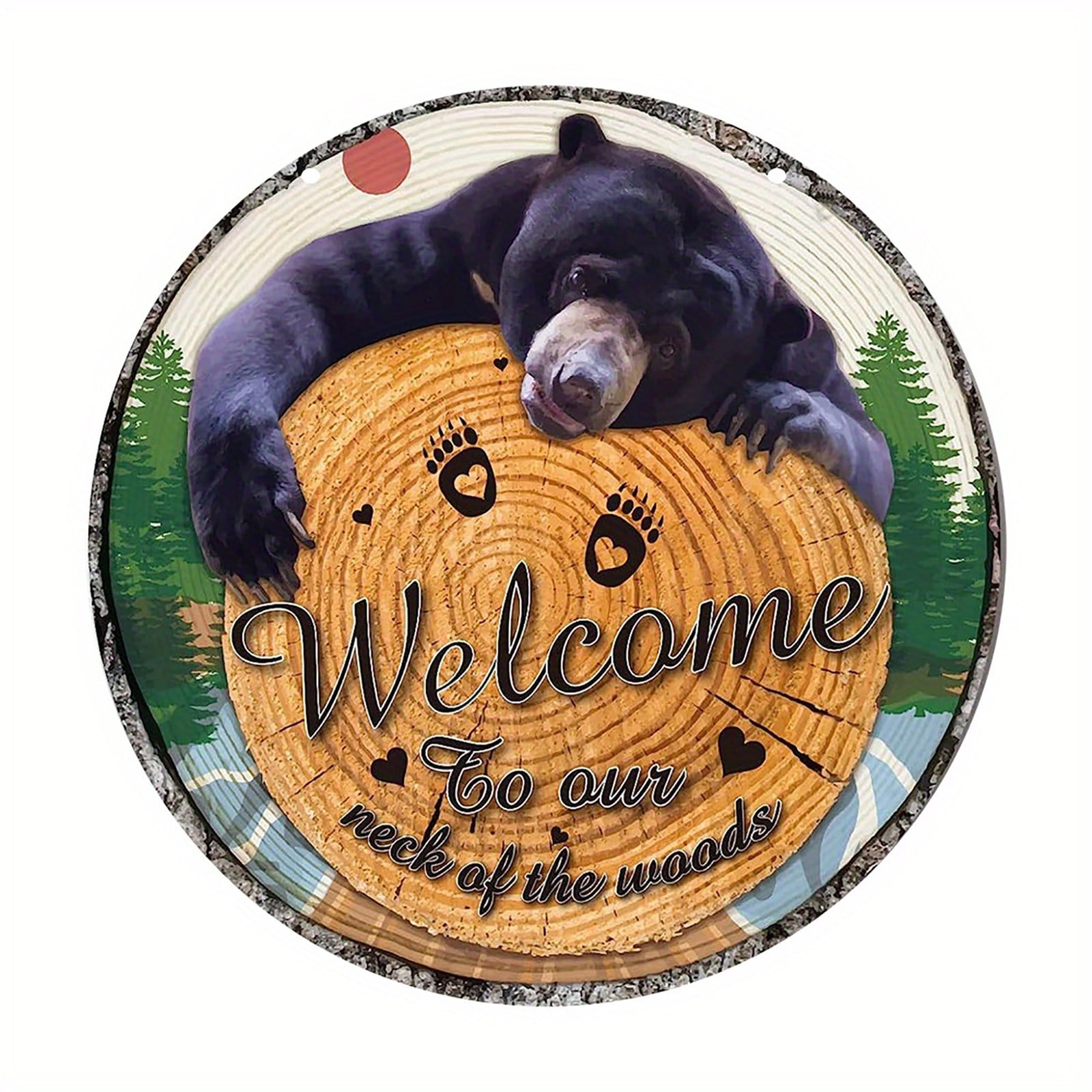 Cast Iron Black Bear Welcome Front Door/Porch Sign Cast Iron Black Bear Welcome Front Door/Porch Sign