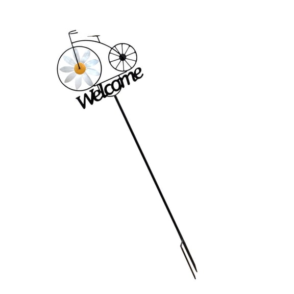 Welcome Bicycles Windmills Colorful Flower Bike Pinwheels Wind Spinner for Outdoor Garden Yard Decorations Children Kid Toy
