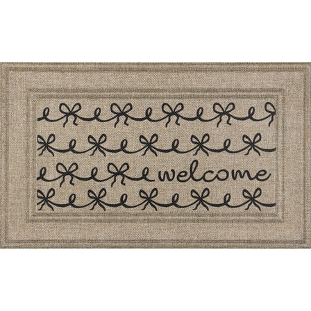 Welcome Bows, Apache Mills Sisal 18x30 Indoor Outdoor Entrance Doormat