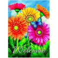thumbnail image 1 of Welcome Butterfly Flowers Sunflower Daisy Garden Yard Flag 12" x 18" Double Sided, Summer Flowers Spring Butterfly Decorative Garden Flag Banner for Outdoor Home Decor Party, 1 of 5